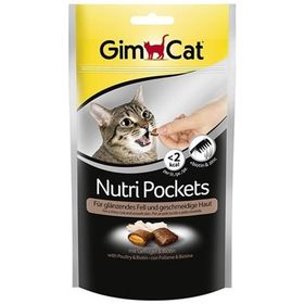 GimCat 60 gr Nutripockets Tavuk Biotin Kedi Ödülü