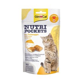 GimCat 60 gr Peynir+Taurin Tahılsız Nutripockets Kedi Ödülü