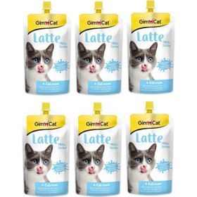 Gimcat 6x200 ml Latte Milk Kalsiyumlu Sıvı Kedi Sütü