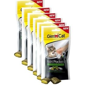 GimCat 6x60 gr Nutri Pockets Kedi Otlu Kedi Ödülü
