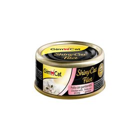 GimCat 70 gr 6 Adet Shinycat Kıyılmış Tavuklu ve Karidesli Kedi Konservesi