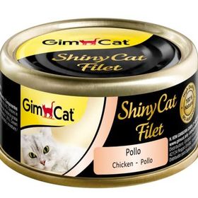 GimCat 70 gr Tavuklu Shinycat Fileto Konserve Kedi Maması Kıyılmış