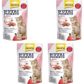 GimCat Biftekli Malt 4x60 gr Nutripockets Kedi Ödülü