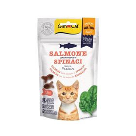 GimCat Crunchy Snacks Somonlu Ispanaklı Tahılsız 50 gr Kedi Ödülü