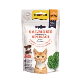 GimCat Crunchy Snacks Somonlu Ispanaklı Tahılsız 50 gr Kedi Ödülü