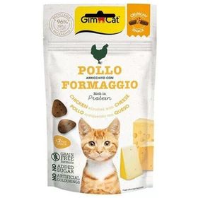 GimCat Crunchy Snacks Tavuklu ve Peynirli Tahılsız 50 gr Kedi Ödülü