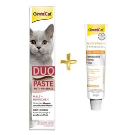 GimCat Duo Paste Tavuklu Malt Kedi Macunu 50 gr + GimCat 20 gr Multivitamin Paste