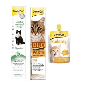 GimCat Gastro Paste 50 gr + GimCat 50 gr Duo Paste Peynirli Malt Kedi Macunu + GimCat 150 gr Puding