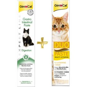 GimCat Gastro Paste 50 gr Kedi Macunu + Duo Paste Peynirli 50 gr Kedi Macunu