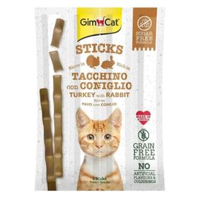 GimCat Hindili Tavşanlı Tahılsız 4'lü 20 gr Kedi Ödül Çubuğu