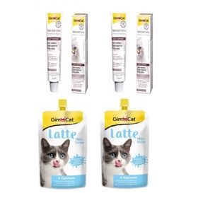 GimCat Malt Soft 2x20 gr +GimCat 2x200 ml Milk Latte Kedi Sütü