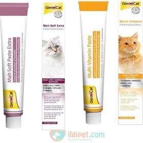 GimCat Malt Soft Extra 100 gr Pasta + Multi-Vitamin 100 gr Kedi Macunu