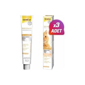 GimCat Multi Vitamin Paste 12 Vitaminli 3x100 gr Kedi Macunu