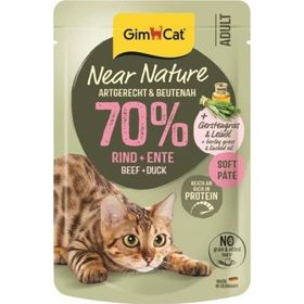 GimCat Near Nature Pouch Sığır Etli ve Ördekli 85 gr Kedi Yaş Maması