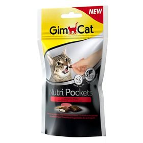 GimCat Nutri Pockets Biftekli ve Malt 60 gr Kedi Ödülü