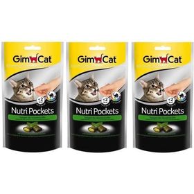 GimCat Nutri Pockets Peynirli Taurinli 3x60 gr Kedi Ödülü