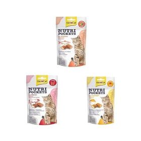 GimCat Nutripockets Biftek Malt 60 gr Kedi Ödülü + Nutripockets Peynir Taurin 60 gr Kedi Ödülü