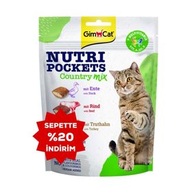 GimCat Nutripockets Country Mix Multivitaminli 150 gr Kedi Ödülü