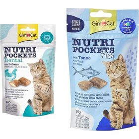 GimCat Nutripockets Dental 60 gr Kedi Ödülü + Np Ton Balıklı 60 gr Kedi Ödül Tableti