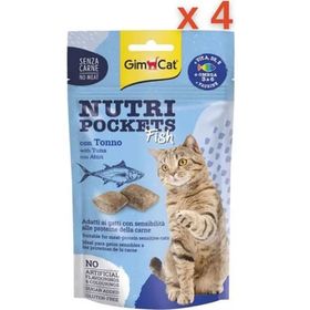 GimCat Nutripockets Fish Ton Balıklı 4x60 gr Kedi Ödül Maması