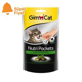 GimCat Nutripockets Kedi Otu ve Multivitamin 60 gr Kedi Ödülü