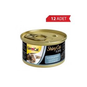 GimCat Shinycat 70 gr 12 Adet Jöle İçinde Ton Balıklı ve Karidesli Kedi Konservesi
