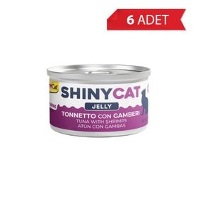 GimCat Shinycat 70 gr 6 Adet Jöle İçinde Ton Balıklı ve Karidesli Kedi Konservesi
