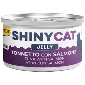 GimCat Shinycat 70 gr Jöle İçinde Somonlu ve Ton Balıklı Kedi Konservesi
