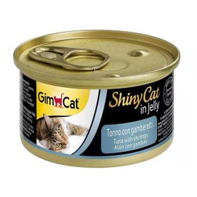 GimCat Shinycat 70 gr Jöle İçinde Ton Balıklı ve Karidesli Kedi Konservesi