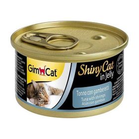 GimCat Shinycat 70 gr Jöle İçinde Ton Balıklı ve Karidesli Kedi Konservesi