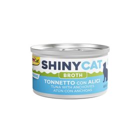 GimCat Shinycat Broth 70 gr Sos İçinde Ançuezli ve Ton Balıklı Kedi Konservesi