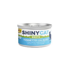 GimCat Shinycat Broth 70 gr Sos İçinde Ançuezli ve Ton Balıklı Kedi Konservesi