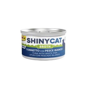 GimCat Shinycat Broth 70 gr Sos İçinde Beyaz Balıklı ve Ton Balıklı Kedi Konservesi