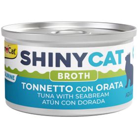 GimCat Shinycat Broth 70 gr Sos İçinde Çipura ve Ton Balıklı Kedi Konservesi