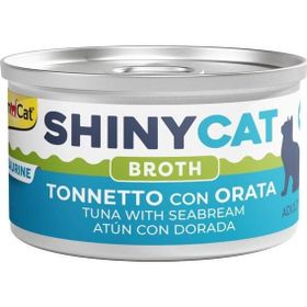 GimCat Shinycat Broth 70 gr Sos İçinde Çipura ve Ton Balıklı Kedi Konservesi