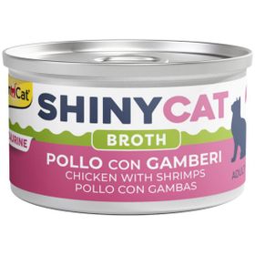 GimCat Shinycat Broth 70 gr Sos İçinde Tavuklu ve Karidesli Kedi Konservesi