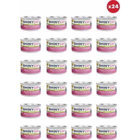 GimCat Shinycat Broth Sos İçinde Tavuklu ve Karidesli 70 gr 24 Adet Kedi Konservesi