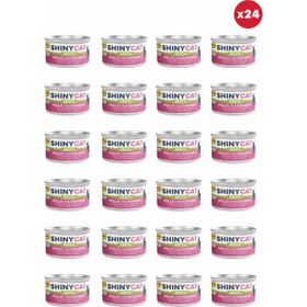 GimCat Shinycat Broth Sos İçinde Tavuklu ve Karidesli 70 gr 24 Adet Kedi Konservesi