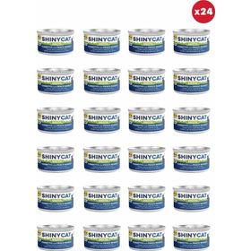 GimCat Shinycat Broth Sos İçinde Ton ve Beyaz Balıklı 24x70 gr Yetişkin Kedi Konservesi