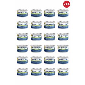 GimCat Shinycat Broth Sos İçinde Ton ve Beyaz Balıklı 24x70 gr Yetişkin Kedi Konservesi
