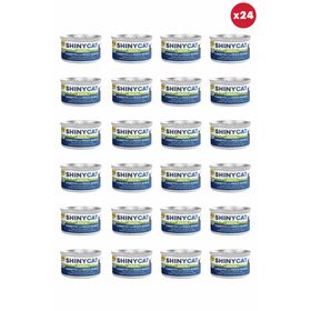 GimCat Shinycat Broth Sos İçinde Ton ve Beyaz Balıklı 24x70 gr Yetişkin Kedi Konservesi