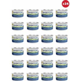 GimCat Shinycat Broth Sos İçinde Ton ve Beyaz Balıklı 24x70 gr Yetişkin Kedi Konservesi