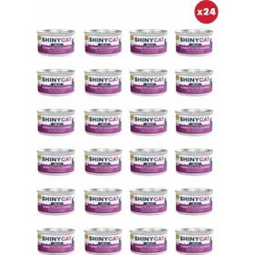 GimCat Shinycat Jelly Jöle İçinde Karidesli Ton Balıklı 24x70 gr Kedi Konservesi