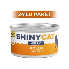 GimCat Shinycat Jöle İçinde Tavuklu 70 gr 24 Adet Kedi Konservesi