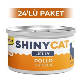 GimCat Shinycat Jöle İçinde Tavuklu 70 gr 24 Adet Kedi Konservesi