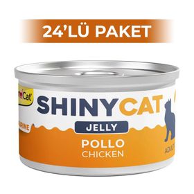 GimCat Shinycat Jöle İçinde Tavuklu 70 gr 24 Adet Kedi Konservesi