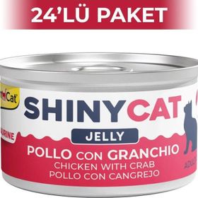 GimCat Shinycat Jöle İçinde Tavuklu ve Yengeçli 70 gr 24 Adet Kedi Konservesi