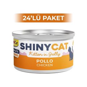 GimCat Shinycat Jöle İçinde Tavuklu Yavru 70 gr 24 Adet Kedi Konservesi