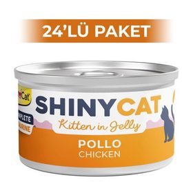 GimCat Shinycat Jöle İçinde Tavuklu Yavru 70 gr 24 Adet Kedi Konservesi