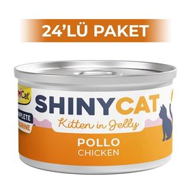 GimCat Shinycat Jöle İçinde Tavuklu Yavru 70 gr 24 Adet Kedi Konservesi